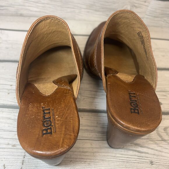 BORN Clogs Leather Buckle Slip On Brown Size 9 Y2K - Picture 8 of 11